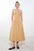 FOLLOW YOU EVERYWHERE WOVEN MIDI DRESS Flying Tomato