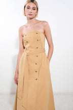 FOLLOW YOU EVERYWHERE WOVEN MIDI DRESS Flying Tomato