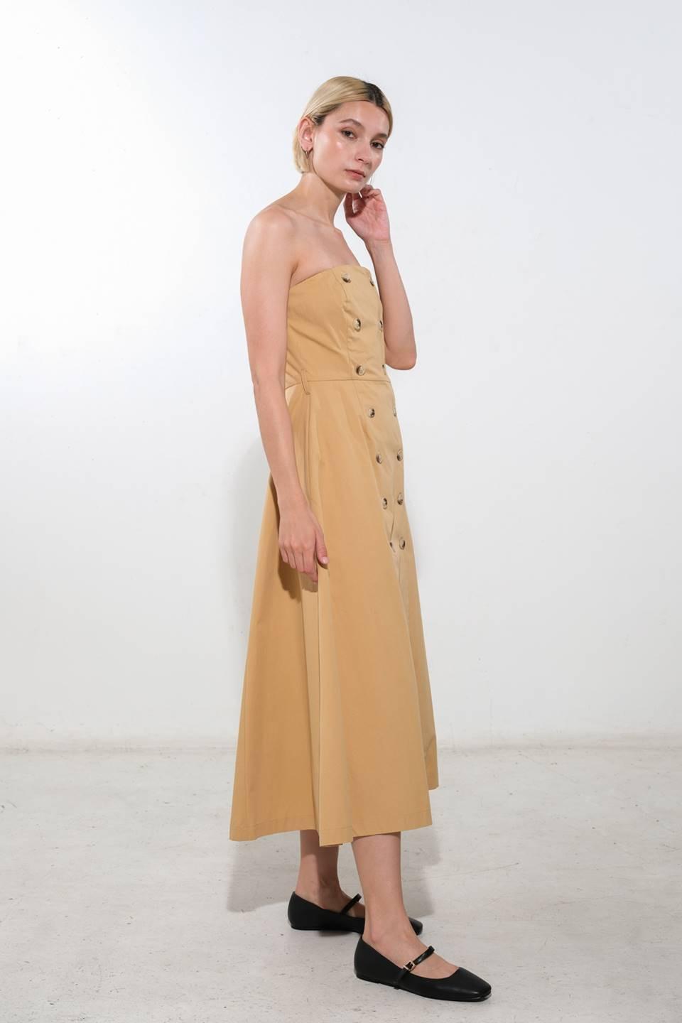 FOLLOW YOU EVERYWHERE WOVEN MIDI DRESS Flying Tomato
