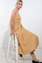 FOLLOW YOU EVERYWHERE WOVEN MIDI DRESS Flying Tomato