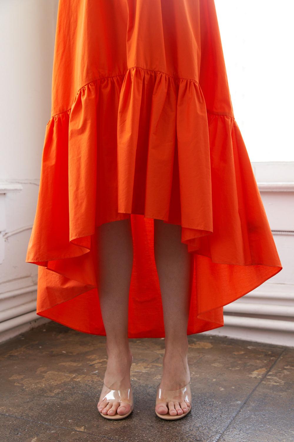 SUNBEAM SPLENDOR WOVEN MIDI DRESS Flying Tomato