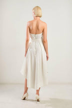 LIFE'S COMPASS WOVEN MIDI DRESS Flying Tomato