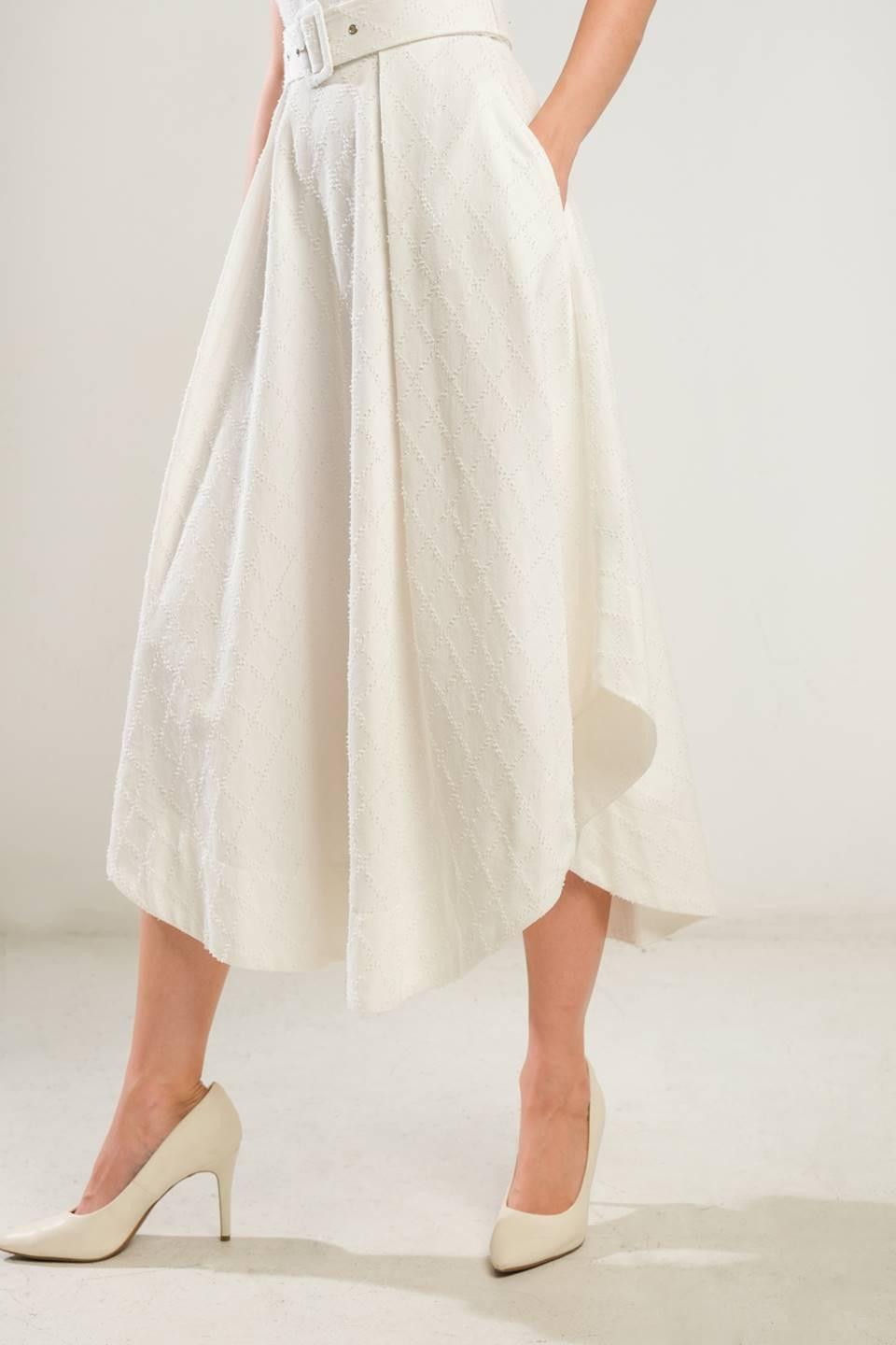 LIFE'S COMPASS WOVEN MIDI DRESS Flying Tomato