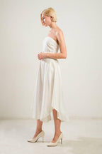 LIFE'S COMPASS WOVEN MIDI DRESS Flying Tomato