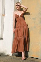 EFFORTLESS ELEGANCE WOVEN MAXI DRESS Flying Tomato