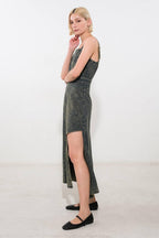 EXOTIC BREEZE DENIM MIDI DRESS Flying Tomato