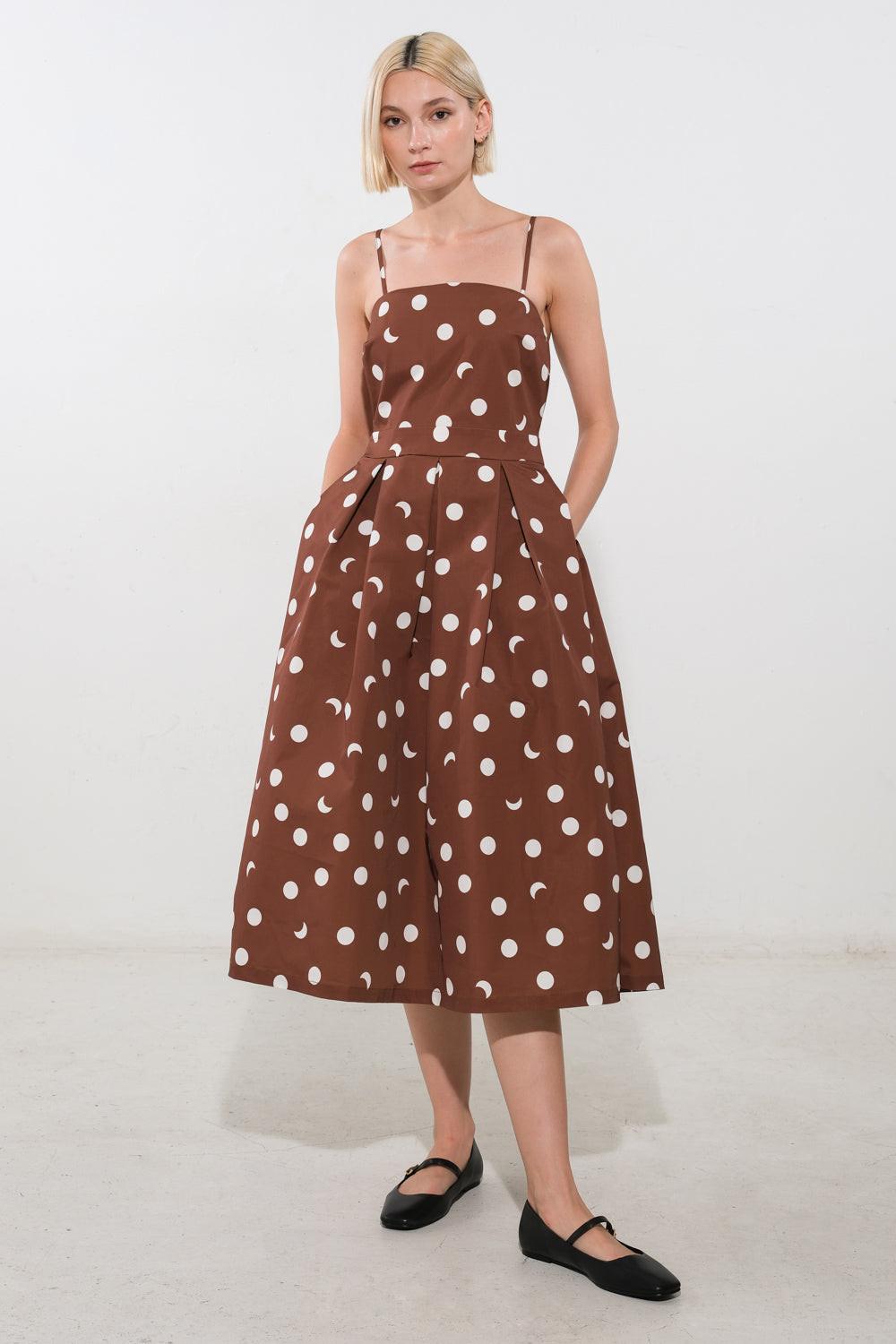 HARMONY HORIZON WOVEN MIDI DRESS Flying Tomato