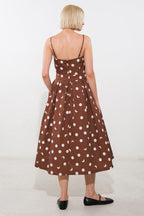 HARMONY HORIZON WOVEN MIDI DRESS Flying Tomato