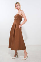 MYSTIC MUSE WOVEN MIDI DRESS Flying Tomato