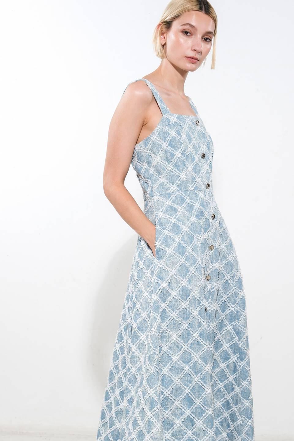 MADE TO BELIVE DENIM MIDI DRESS Flying Tomato