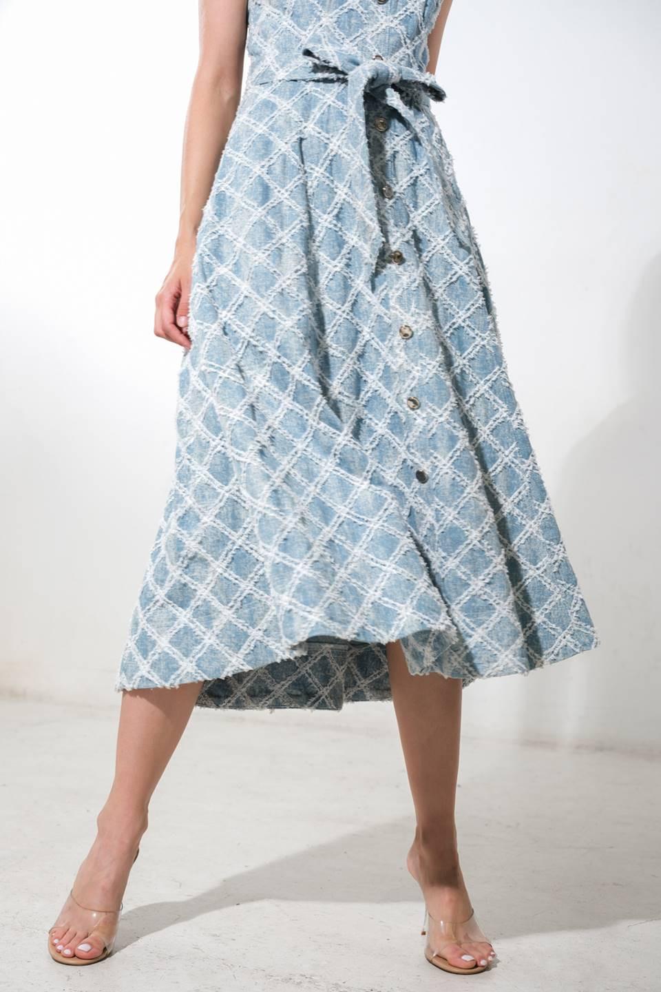 MADE TO BELIVE DENIM MIDI DRESS Flying Tomato
