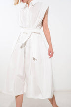 DEEPER CONNECTION WOVEN MIDI DRESS Flying Tomato
