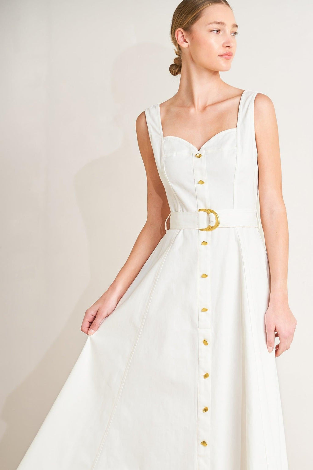 BELLA PORTOFINO WOVEN MIDI DRESS Flying Tomato