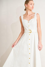 BELLA PORTOFINO WOVEN MIDI DRESS Flying Tomato