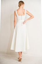 BELLA PORTOFINO WOVEN MIDI DRESS Flying Tomato