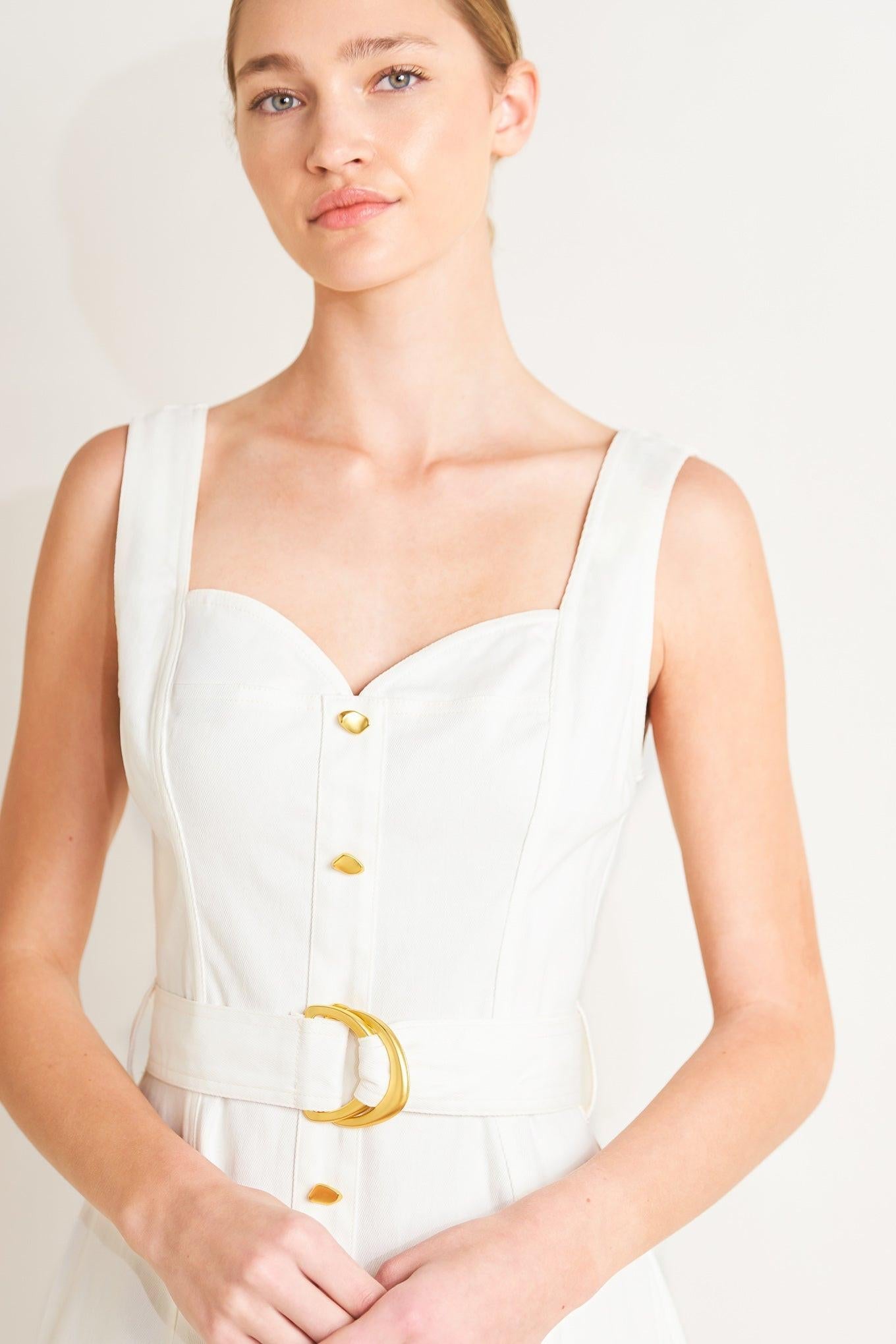BELLA PORTOFINO WOVEN MIDI DRESS Flying Tomato
