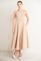 LIVING THE DREAM PINK WOVEN MIDI DRESS Flying Tomato
