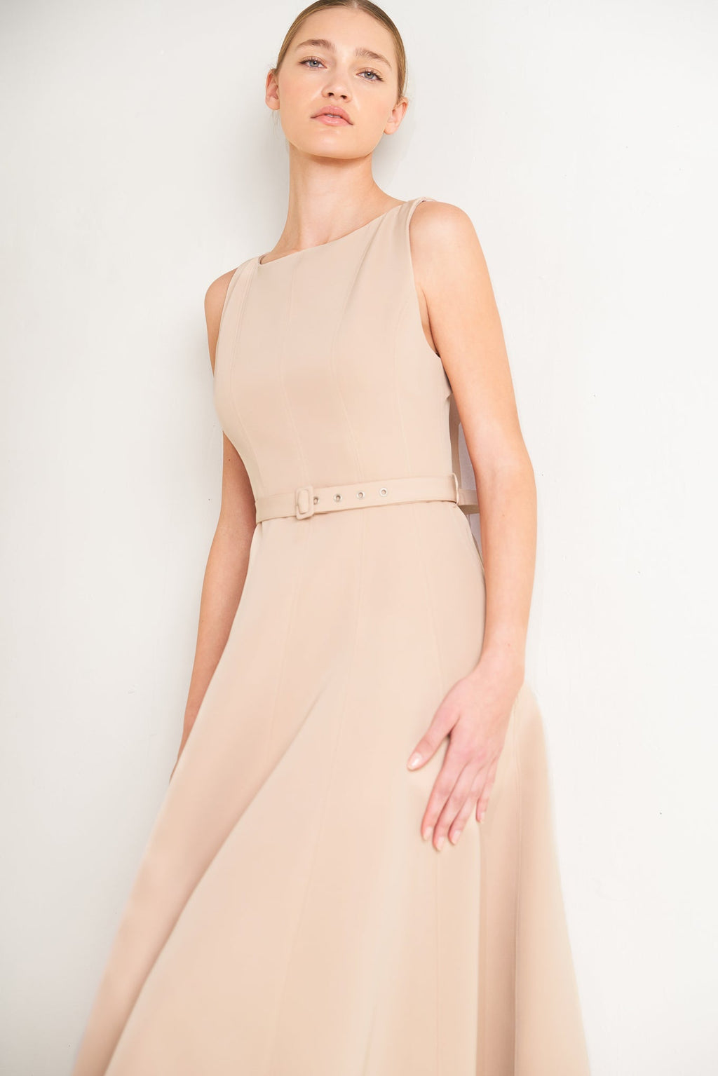 LIVING THE DREAM PINK WOVEN MIDI DRESS Flying Tomato