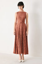 TRUE ROMANCE WOVEN LACE MIDI DRESS Flying Tomato
