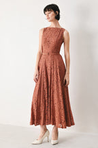 TRUE ROMANCE WOVEN LACE MIDI DRESS Flying Tomato