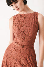 TRUE ROMANCE WOVEN LACE MIDI DRESS Flying Tomato