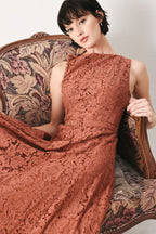 TRUE ROMANCE WOVEN LACE MIDI DRESS Flying Tomato
