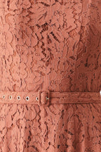 TRUE ROMANCE WOVEN LACE MIDI DRESS Flying Tomato