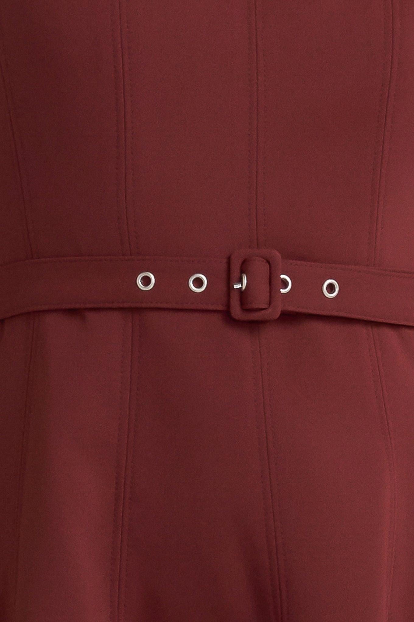 LIVING THE DREAM WINE WOVEN MIDI DRESS Flying Tomato