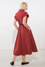 PERFECT BALANCE WOVEN MIDI DRESS Flying Tomato