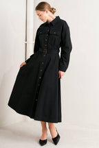 CHARMING DECISION WOVEN MIDI DRESS Flying Tomato