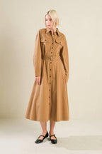 CHARMING DECISION WOVEN MIDI DRESS Flying Tomato
