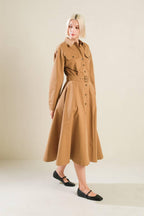 CHARMING DECISION WOVEN MIDI DRESS Flying Tomato