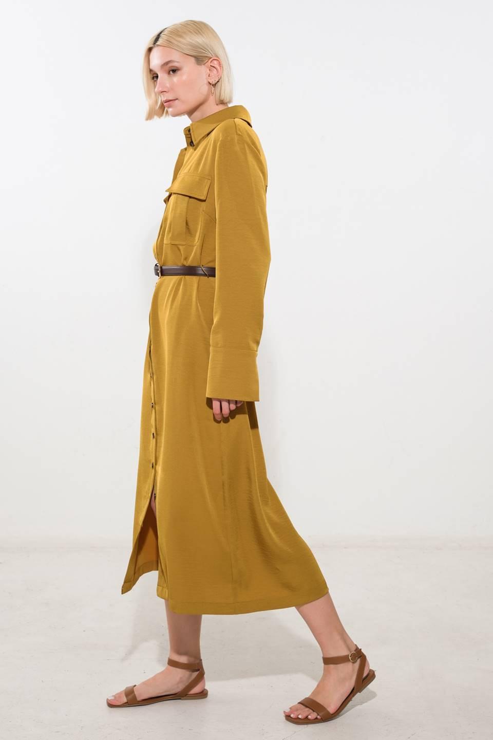 STATE OF BLISS WOVEN MIDI DRESS Flying Tomato