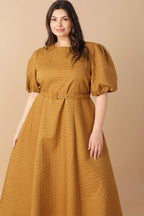 CAN'T STOP ME WOVEN MIDI DRESS Flying Tomato