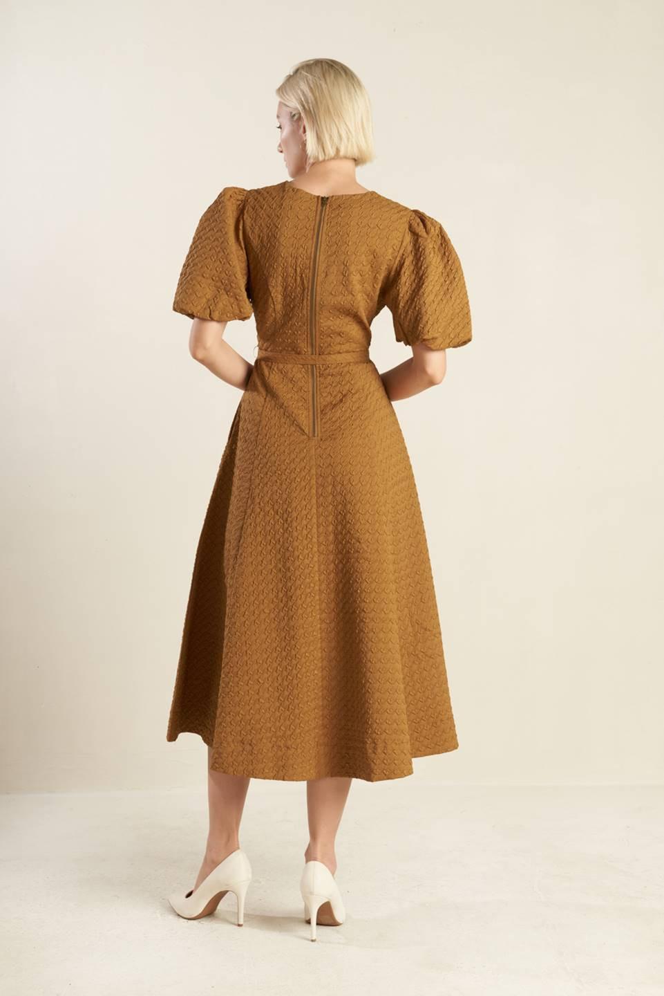 CAN'T STOP ME WOVEN MIDI DRESS Flying Tomato
