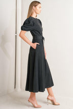 IN MY MIND DENIM MIDI DRESS Flying Tomato