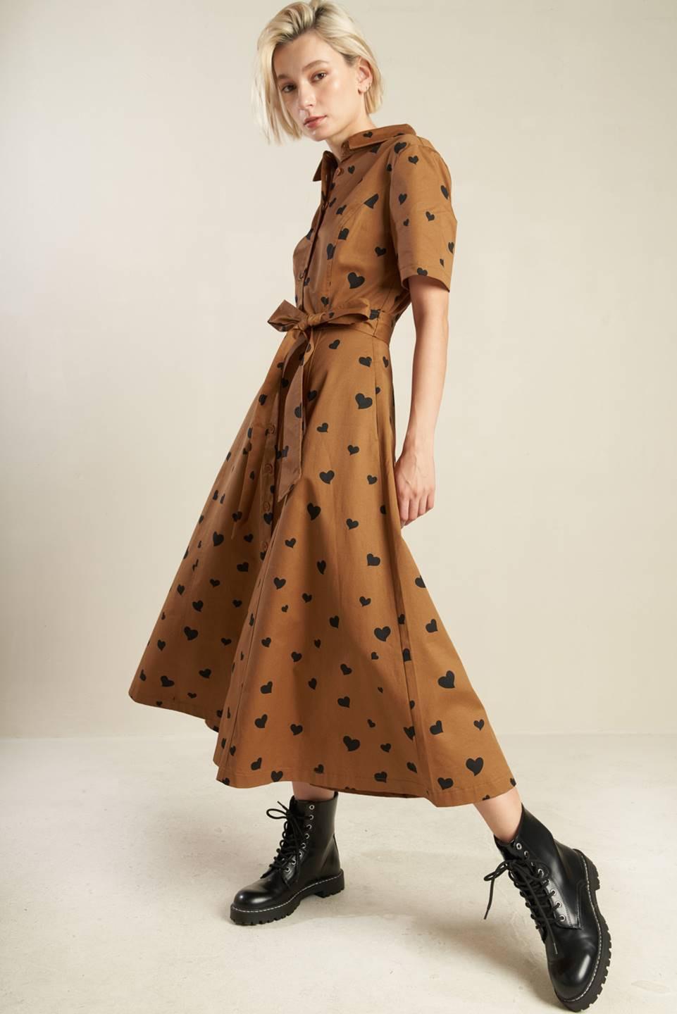 READY TO GO WOVEN MIDI DRESS Flying Tomato