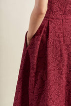 GLORIOUS SHINE WOVEN MIDI DRESS Flying Tomato