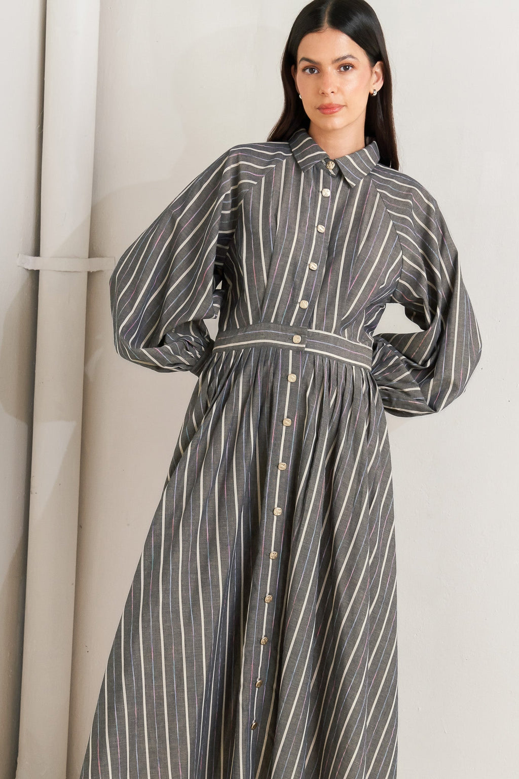 WHAT I FEEL WOVEN MIDI DRESS Flying Tomato