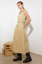 TAKING COMPLIMENTS WOVEN MIDI DRESS Flying Tomato