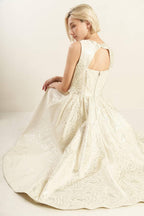 CHECK YOURSELF CHAMPAGNE WOVEN MIDI DRESS Flying Tomato