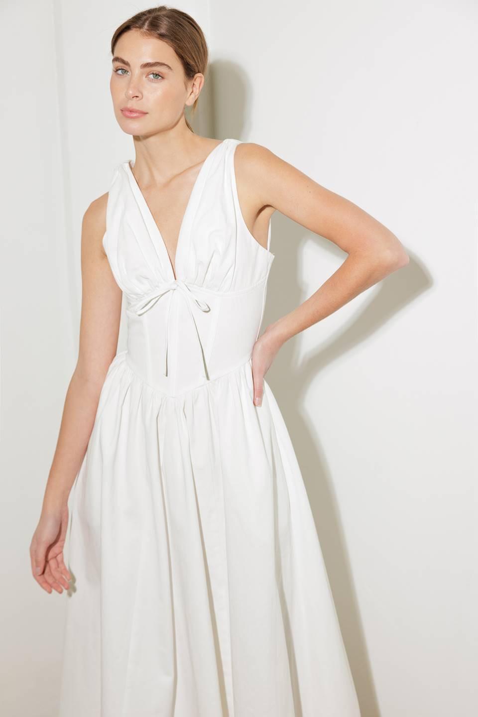 FANCIFUL ESCAPES WOVEN MIDI DRESS Flying Tomato