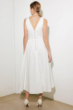 FANCIFUL ESCAPES WOVEN MIDI DRESS Flying Tomato
