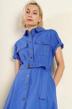 SOUL ON FIRE WOVEN MIDI DRESS Flying Tomato