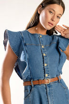 CLASSIC WITH A TWIST DENIM MIDI DRESS Flying Tomato
