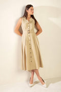 IDEAL APPROACH WOVEN MIDI DRESS Flying Tomato