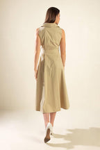 IDEAL APPROACH WOVEN MIDI DRESS Flying Tomato
