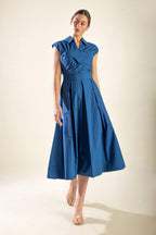 DREAMY IMPRESSION WOVEN MIDI DRESS Flying Tomato