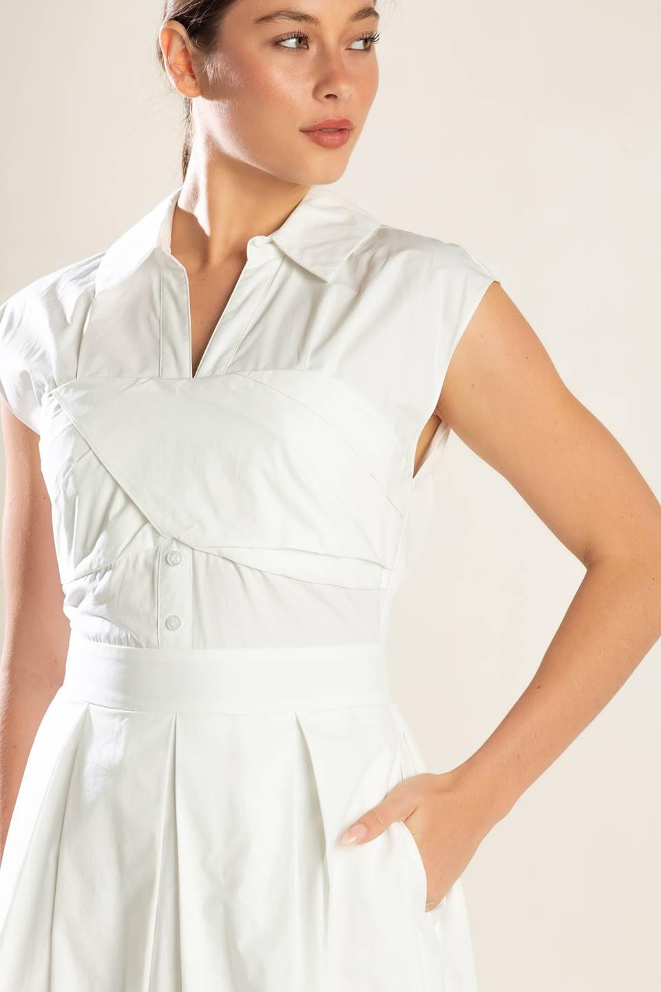 DREAMY IMPRESSION WOVEN MIDI DRESS Flying Tomato