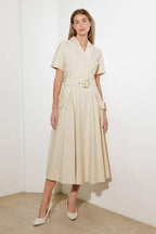 LOST IN THE STARS WOVEN MIDI DRESS Flying Tomato